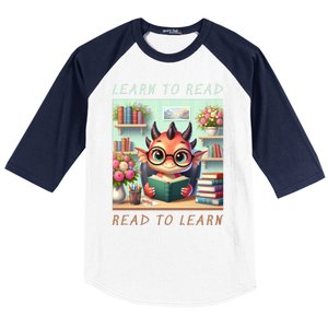 Book Lover Learn To Read Read To Learn Baseball Sleeve Shirt