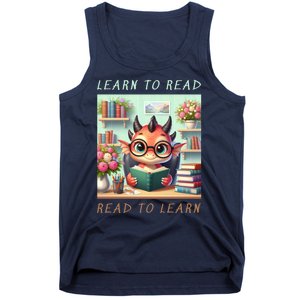 Book Lover Learn To Read Read To Learn Tank Top