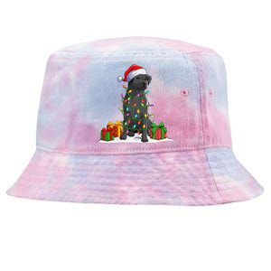 Black Lab Labrador Christmas Lights Pajama Dog Lover Xmas Tie-Dyed Bucket Hat