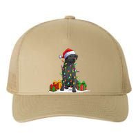 Black Lab Labrador Christmas Lights Pajama Dog Lover Xmas Yupoong Adult 5-Panel Trucker Hat