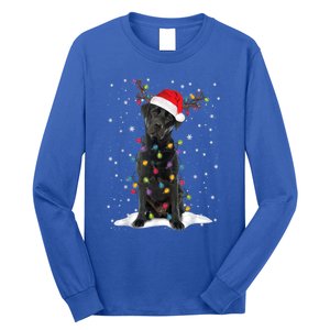 Black Lab Labrador Christmas Tree Light Pajama Dog Xmas Gift Long Sleeve Shirt