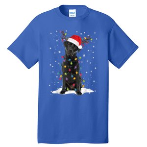 Black Lab Labrador Christmas Tree Light Pajama Dog Xmas Gift Tall T-Shirt