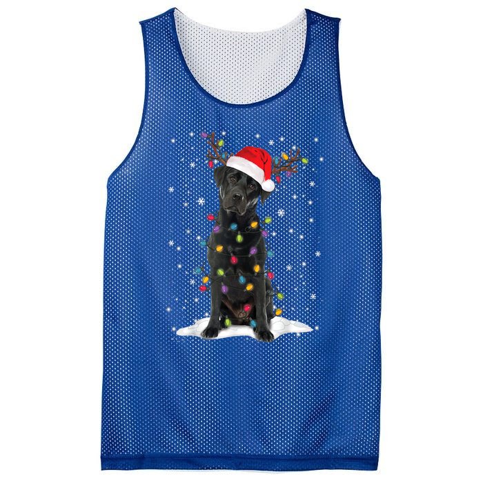 Black Lab Labrador Christmas Tree Light Pajama Dog Xmas Gift Mesh Reversible Basketball Jersey Tank