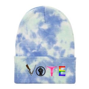 Black Lives Matter Vote LGBT Gay Rights Feminist Equality Tie Dye 12in Knit Beanie