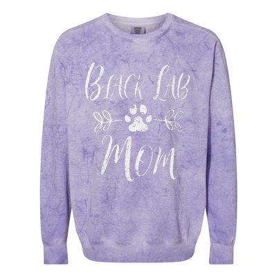 Black Lab Mom Labrador Retriever Lover Funny Dog Mom Colorblast Crewneck Sweatshirt