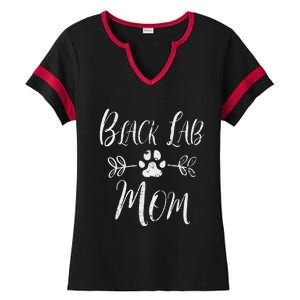 Black Lab Mom Labrador Retriever Lover Funny Dog Mom Ladies Halftime Notch Neck Tee