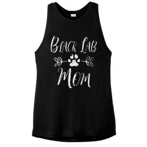 Black Lab Mom Labrador Retriever Lover Funny Dog Mom Ladies PosiCharge Tri-Blend Wicking Tank