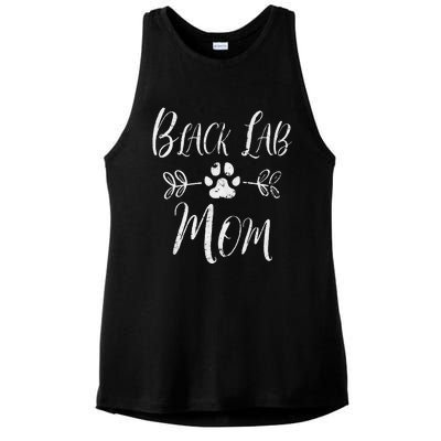 Black Lab Mom Labrador Retriever Lover Funny Dog Mom Ladies PosiCharge Tri-Blend Wicking Tank