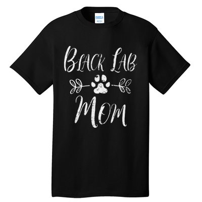 Black Lab Mom Labrador Retriever Lover Funny Dog Mom Tall T-Shirt