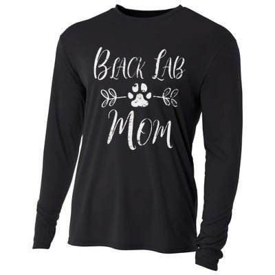 Black Lab Mom Labrador Retriever Lover Funny Dog Mom Cooling Performance Long Sleeve Crew