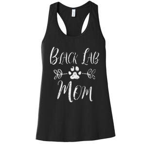 Black Lab Mom Labrador Retriever Lover Funny Dog Mom Women's Racerback Tank