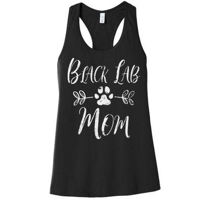 Black Lab Mom Labrador Retriever Lover Funny Dog Mom Women's Racerback Tank