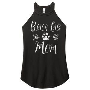 Black Lab Mom Labrador Retriever Lover Funny Dog Mom Women's Perfect Tri Rocker Tank