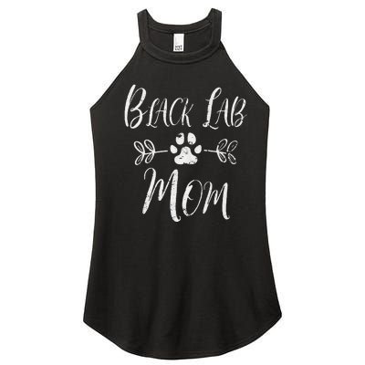 Black Lab Mom Labrador Retriever Lover Funny Dog Mom Women's Perfect Tri Rocker Tank