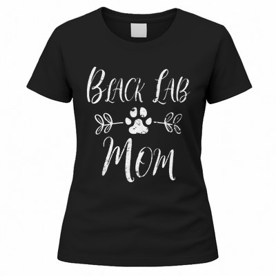 Black Lab Mom Labrador Retriever Lover Funny Dog Mom Women's T-Shirt