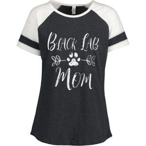 Black Lab Mom Labrador Retriever Lover Funny Dog Mom Enza Ladies Jersey Colorblock Tee