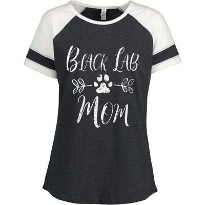 Black Lab Mom Labrador Retriever Lover Funny Dog Mom Enza Ladies Jersey Colorblock Tee