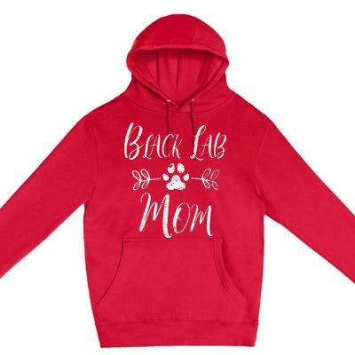 Black Lab Mom Labrador Retriever Lover Funny Dog Mom Premium Pullover Hoodie