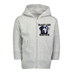 Black Labs Matter Labrador Retriever Mom Dad Dog Lover Funny Gift Toddler Zip Fleece Hoodie