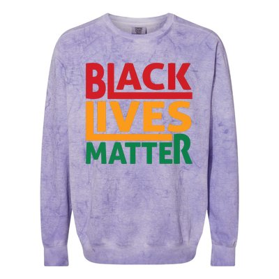 Black Lives Matter Human Rights Colorblast Crewneck Sweatshirt