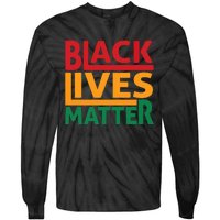 Black Lives Matter Human Rights Tie-Dye Long Sleeve Shirt