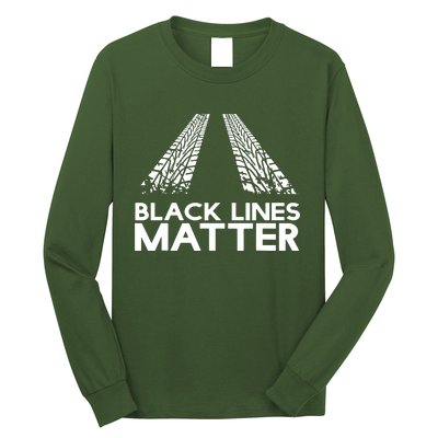 Black Lines Matter Long Sleeve Shirt