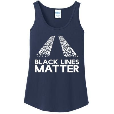 Black Lines Matter Ladies Essential Tank