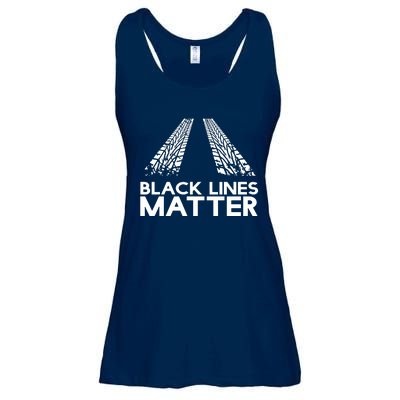 Black Lines Matter Ladies Essential Flowy Tank