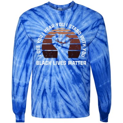 Black Lives Matter Meaningful Gift Blm Funny Gift Tie-Dye Long Sleeve Shirt