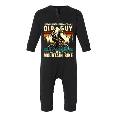 Bicycle Lovers Mountain Bike FatherS Day Gift For Dad Gift Infant Fleece One Piece