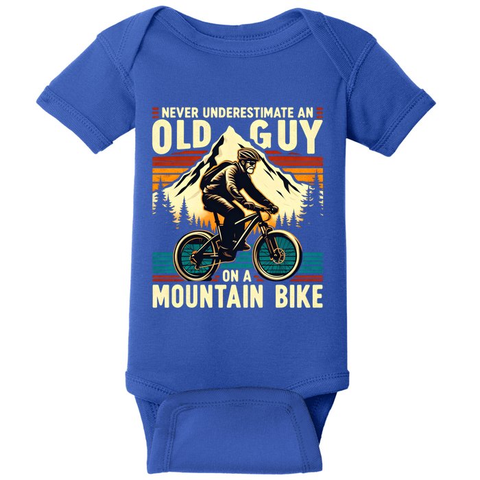 Bicycle Lovers Mountain Bike FatherS Day Gift For Dad Gift Baby Bodysuit