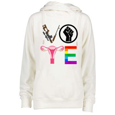 Black Lives Matter Vote Lgbt Gay Rights Feminist Equality Womens Funnel Neck Pullover Hood