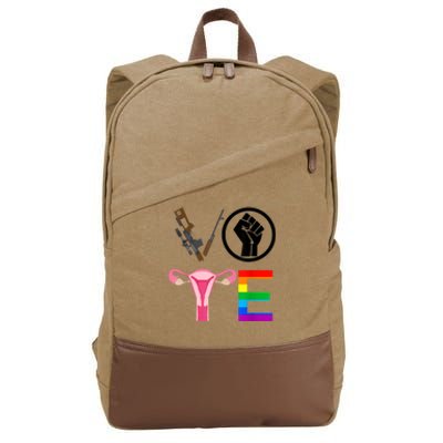 Black Lives Matter Vote Lgbt Gay Rights Feminist Equality Cotton Canvas Backpack