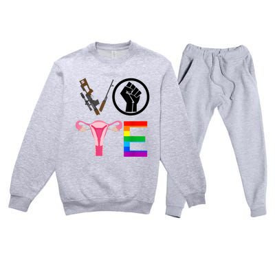 Black Lives Matter Vote Lgbt Gay Rights Feminist Equality Premium Crewneck Sweatsuit Set