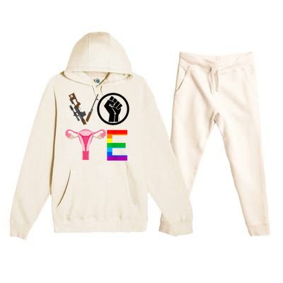 Black Lives Matter Vote Lgbt Gay Rights Feminist Equality Premium Hooded Sweatsuit Set