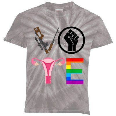 Black Lives Matter Vote Lgbt Gay Rights Feminist Equality Kids Tie-Dye T-Shirt