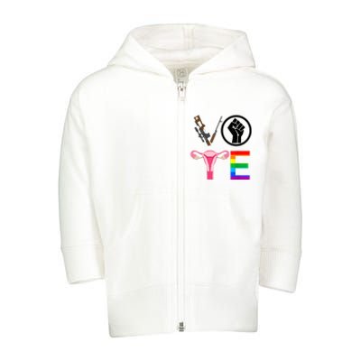 Black Lives Matter Vote Lgbt Gay Rights Feminist Equality Toddler Zip Fleece Hoodie