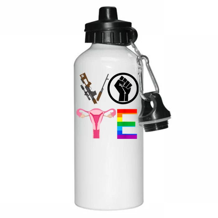 Black Lives Matter Vote Lgbt Gay Rights Feminist Equality Aluminum Water Bottle