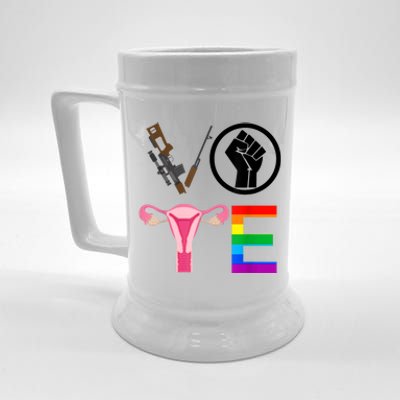 Black Lives Matter Vote Lgbt Gay Rights Feminist Equality Beer Stein