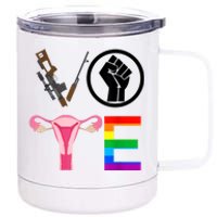 Black Lives Matter Vote Lgbt Gay Rights Feminist Equality 12 oz Stainless Steel Tumbler Cup