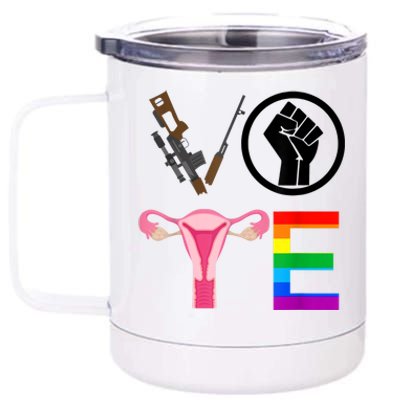 Black Lives Matter Vote Lgbt Gay Rights Feminist Equality 12 oz Stainless Steel Tumbler Cup