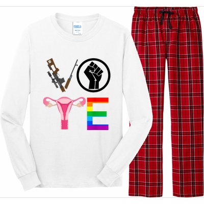 Black Lives Matter Vote Lgbt Gay Rights Feminist Equality Long Sleeve Pajama Set