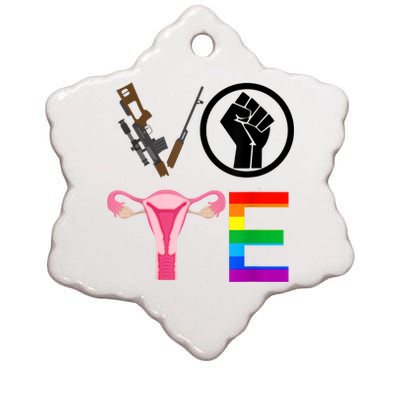 Black Lives Matter Vote Lgbt Gay Rights Feminist Equality Ceramic Star Ornament