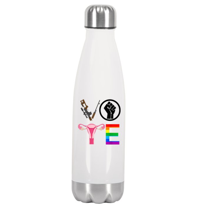 Black Lives Matter Vote Lgbt Gay Rights Feminist Equality Stainless Steel Insulated Water Bottle