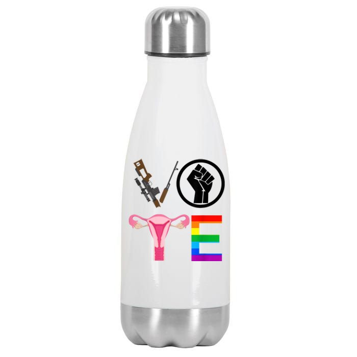 Black Lives Matter Vote Lgbt Gay Rights Feminist Equality Stainless Steel Insulated Water Bottle