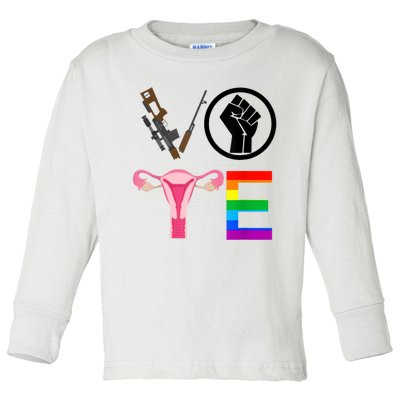 Black Lives Matter Vote Lgbt Gay Rights Feminist Equality Toddler Long Sleeve Shirt