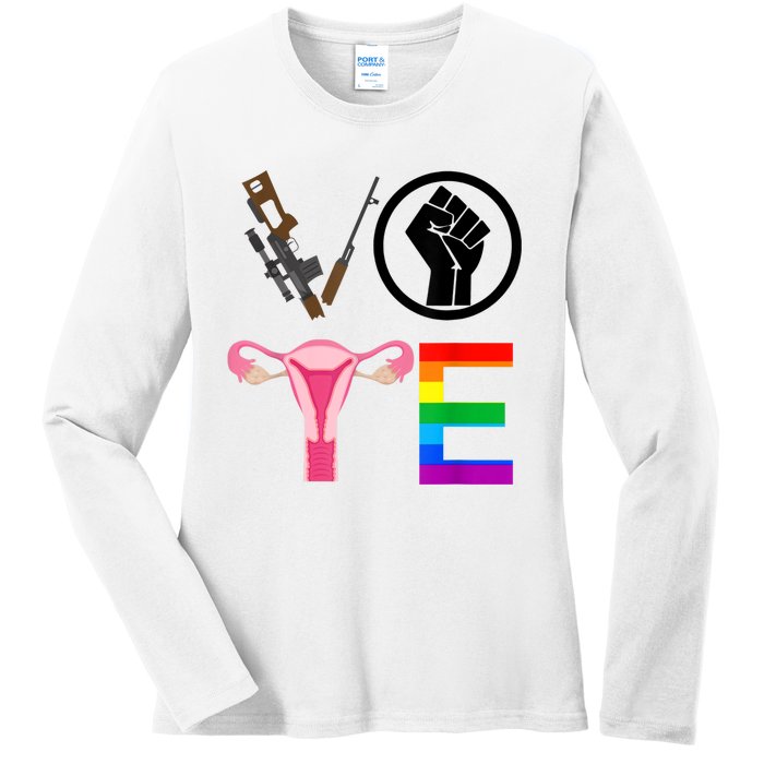 Black Lives Matter Vote Lgbt Gay Rights Feminist Equality Ladies Long Sleeve Shirt