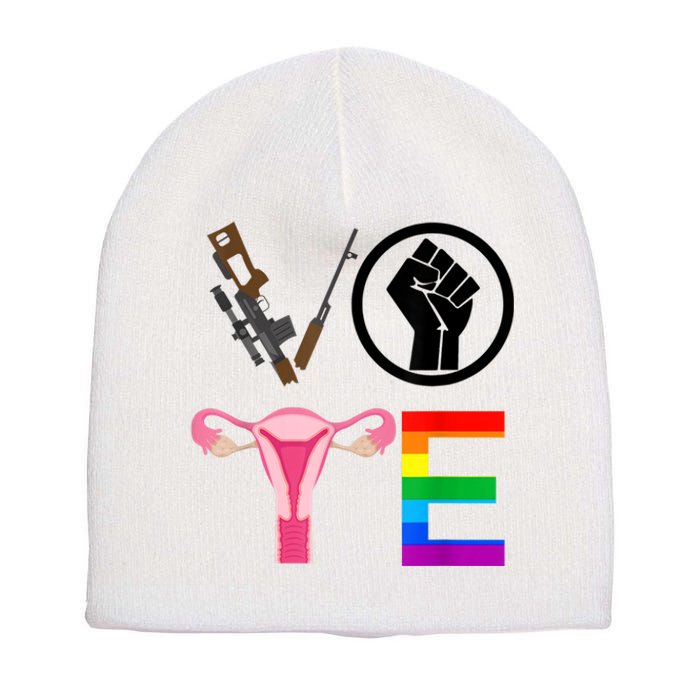 Black Lives Matter Vote Lgbt Gay Rights Feminist Equality Short Acrylic Beanie