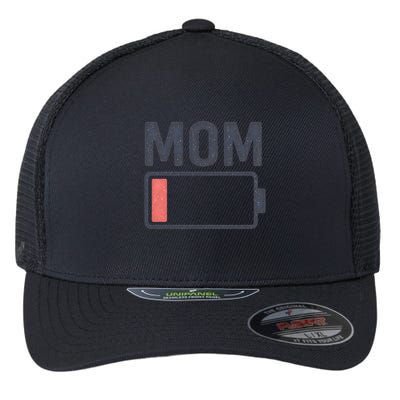 Battery Low Mom Flexfit Unipanel Trucker Cap