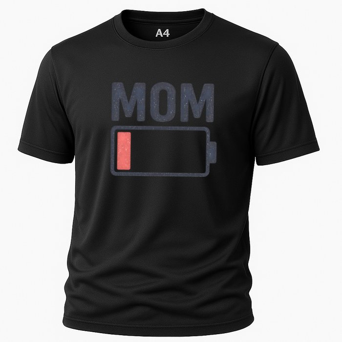 Battery Low Mom Cooling Performance Crew T-Shirt